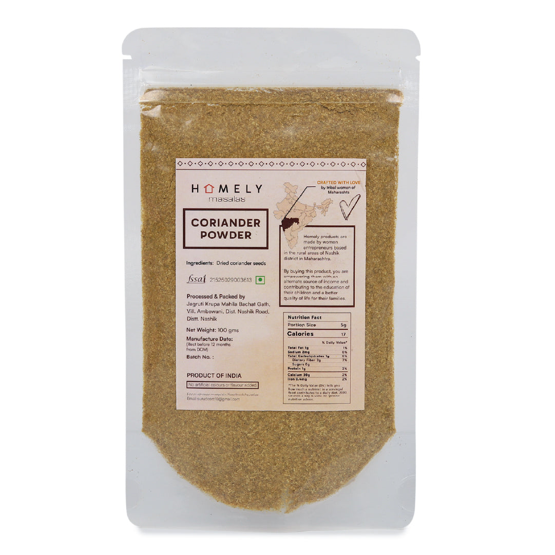 Coriander powder used in cooking