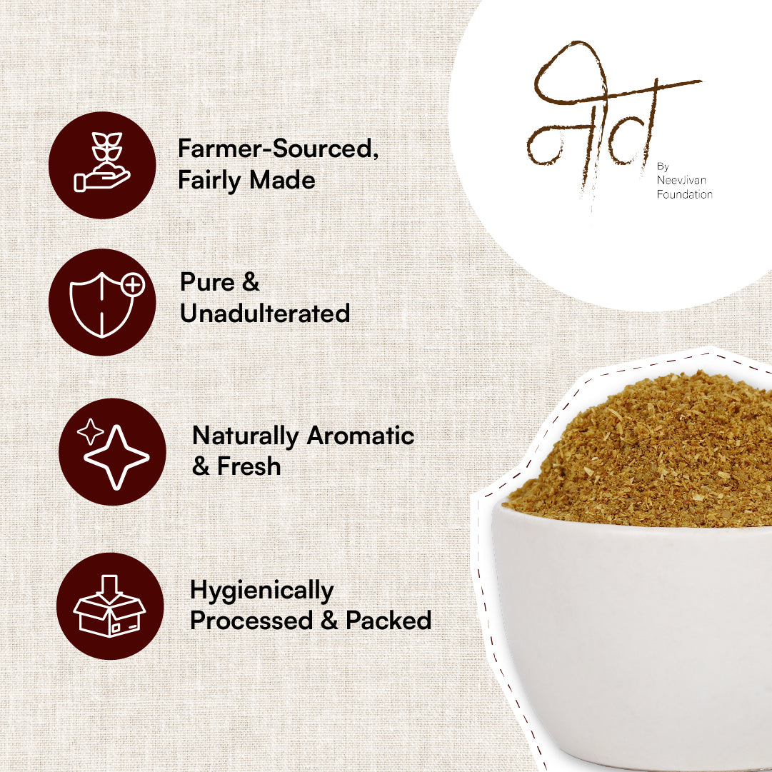 Close-up of pure ground coriander powder texture
