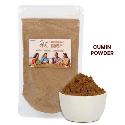 Jeera cumin powder pack, back label – NeevStore
