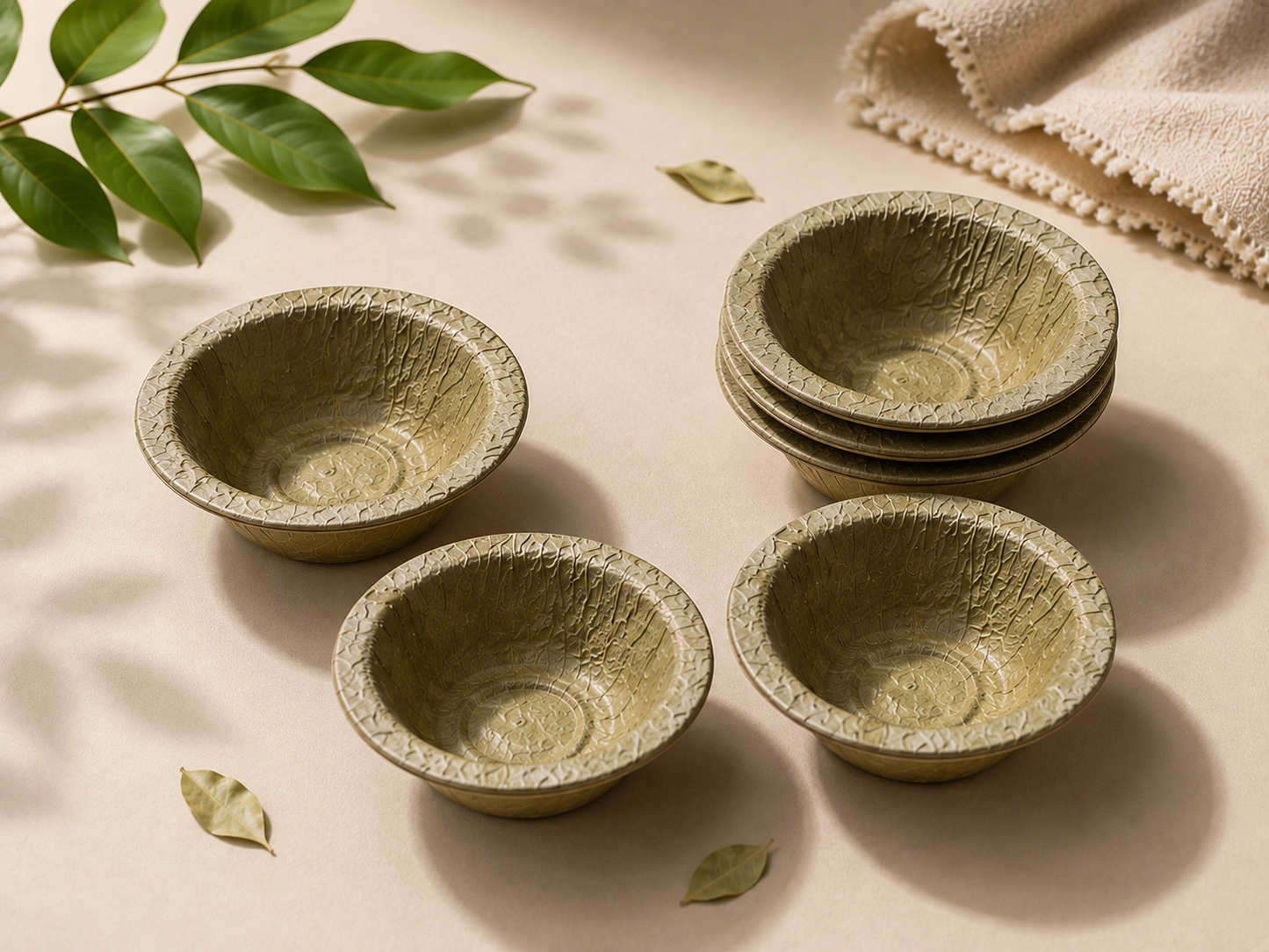 Patravali Leaf Bowls Online | Set of 25 | NeevStore